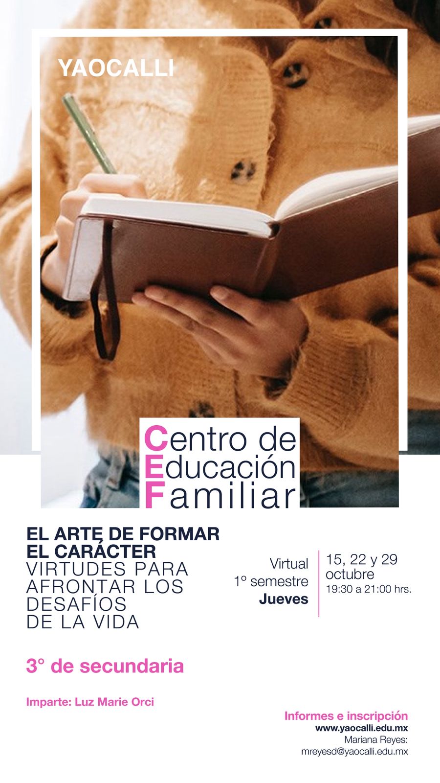 Postal de El arte de formar el carácter. Virtudes para afrontar los desafíos de la vida.