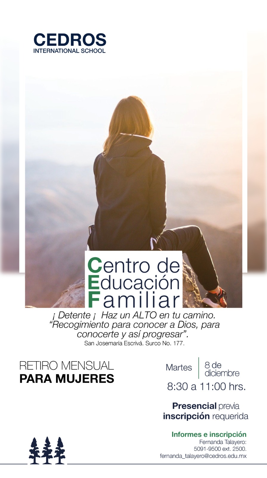 Postal de Retiro mensual para mujeres · Diciembre