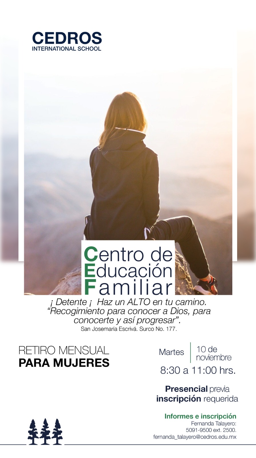 Postal de Retiro mensual para mujeres · Noviembre